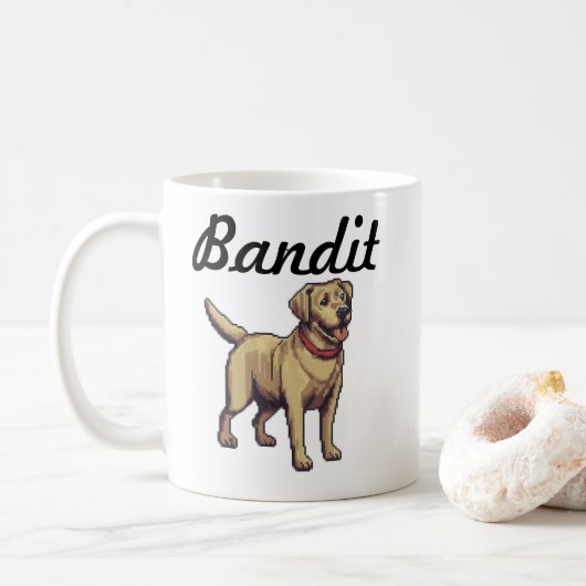 Gepersonaliseerde Schattigee Labrador Retriever Ko Koffiemok (Met donut)