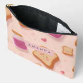 Gepersonaliseerde Schattigee lachende toast en jam Etui (Open)