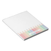 Gepersonaliseerde Schattigee leraar Rainbow Notitieblok (Schuin)