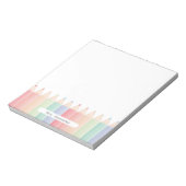 Gepersonaliseerde Schattigee leraar Rainbow Notitieblok (Linkerzijde)