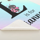 Gepersonaliseerde Schattigee lieveheersbeestjes Sherpa Deken (3/4)