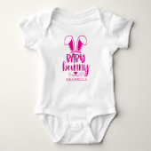 Gepersonaliseerde Schattigee Meisje Baby Bunny Eas Romper (Voorkant)