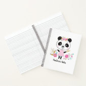Gepersonaliseerde Schattigee meisje panda Notitieboek (Binnen)