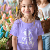Gepersonaliseerde Schattigee Meisje Zuster Bunny P T-shirt