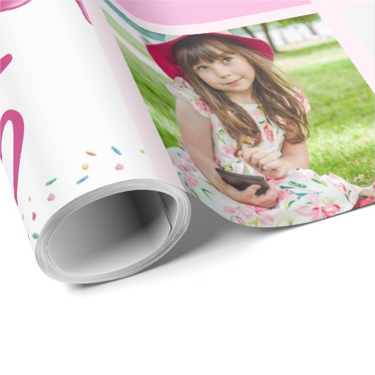 Gepersonaliseerde Schattigee Meisjes Gepersonalise Cadeaupapier (Rol Hoek)