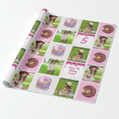 Gepersonaliseerde Schattigee Meisjes Gepersonalise Cadeaupapier (Uitgerold)