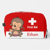 Gepersonaliseerde Schattigee Monkey EHBO Kit Bag Toilettasje (Voorkant)