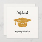 Gepersonaliseerde Schattigee Mubarak Gefeliciteerd Bedankkaart (Voorkant / Achterkant)