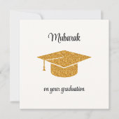 Gepersonaliseerde Schattigee Mubarak Gefeliciteerd Bedankkaart (Voorkant)