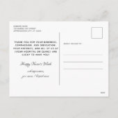 Gepersonaliseerde Schattigee Nursing Dog Nurse Wee Feestdagenkaart (Achterkant)