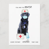 Gepersonaliseerde Schattigee Nursing Dog Nurses Da Feestdagenkaart (Voorkant)