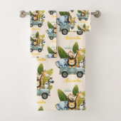 Gepersonaliseerde Schattigee Oerwoud Dieren Kinder Bad Handdoek (Insitu)