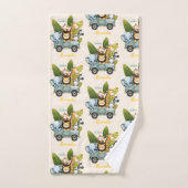 Gepersonaliseerde Schattigee Oerwoud Dieren Kinder Bad Handdoek (Handdoek)