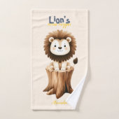 Gepersonaliseerde Schattigee Oerwoud Dieren Kinder Bad Handdoek (Handdoek)