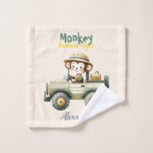 Gepersonaliseerde Schattigee Oerwoud Dieren Kinder Bad Handdoek (Wasdoekje)