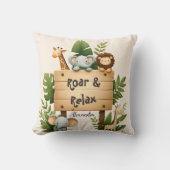 Gepersonaliseerde Schattigee Oerwoud Dieren Kinder Kussen (Voorkant)