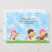 Gepersonaliseerde Schattigee paardrijden meisjes v Kaart (Achterkant)