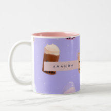 Gepersonaliseerde Schattigee Paarse Pastel Bubble 