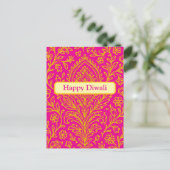 Gepersonaliseerde Schattigee Paisley Floral Print Briefkaart (Staand voorkant)