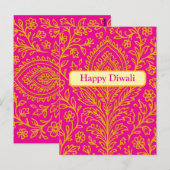 Gepersonaliseerde Schattigee Paisley Floral Print Briefkaart (Voorkant / Achterkant)