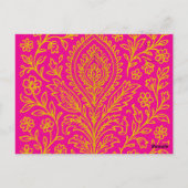 Gepersonaliseerde Schattigee Paisley Floral Print Briefkaart (Achterkant)