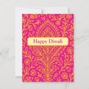 Gepersonaliseerde Schattigee Paisley Floral Print Briefkaart