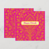 Gepersonaliseerde Schattigee Paisley Floral Print  Kaart (Voorkant / Achterkant)