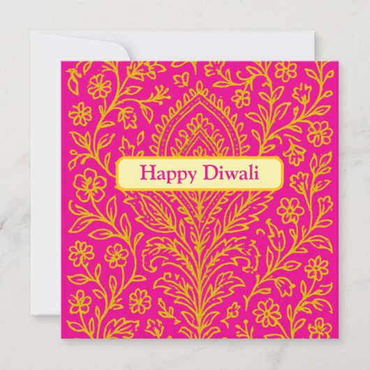 Gepersonaliseerde Schattigee Paisley Floral Print  Kaart (Voorkant)