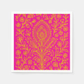 Gepersonaliseerde Schattigee Paisley Floral Print  Servet (Voorkant)