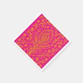 Gepersonaliseerde Schattigee Paisley Floral Print  Servet (Hoek)