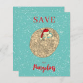 Gepersonaliseerde Schattigee Pangolin Kerstbudget (Voorkant / Achterkant)