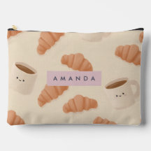 Gepersonaliseerde Schattigee Pastel Croissant Coff