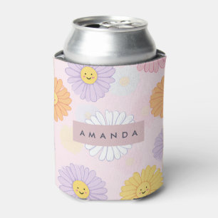 Gepersonaliseerde Schattigee pastel Daisy Flower Blikjeskoeler