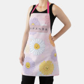 Gepersonaliseerde Schattigee pastel Daisy Flower Schort (Insitu)