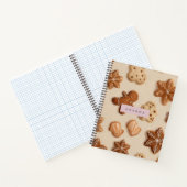 Gepersonaliseerde Schattigee pastel Gingerbread Co Notitieboek (Binnen)