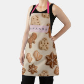 Gepersonaliseerde Schattigee pastel Gingerbread Co Schort (Insitu)