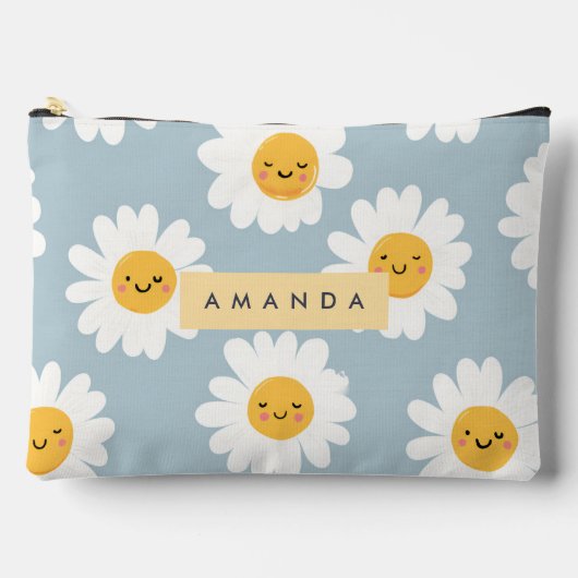 Gepersonaliseerde Schattigee pastel lachende Daisy Etui (Voorkant)