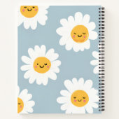 Gepersonaliseerde Schattigee pastel lachende Daisy Notitieboek (Achterkant)