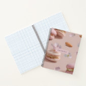 Gepersonaliseerde Schattigee Pastel Macaron Amande Notitieboek (Binnen)