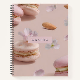 Gepersonaliseerde Schattigee Pastel Macaron Amande Notitieboek