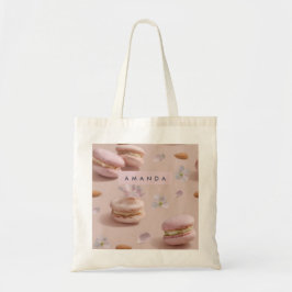 Gepersonaliseerde Schattigee Pastel Macaron Amande Tote Bag