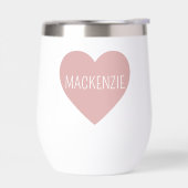 Gepersonaliseerde Schattigee pastel roze hart (Links)