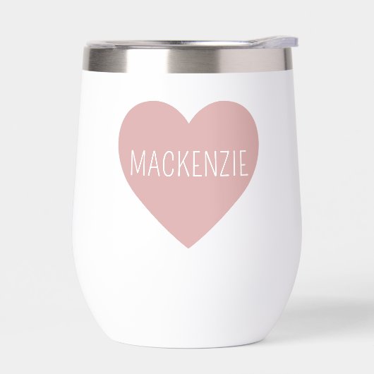 Gepersonaliseerde Schattigee pastel roze hart (Links)