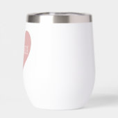 Gepersonaliseerde Schattigee pastel roze hart (Achterkant)