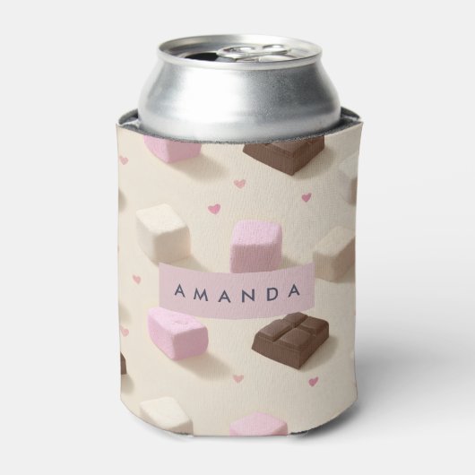 Gepersonaliseerde Schattigee pastelchocolade en ma Blikjeskoeler (Blikje Voorkant)