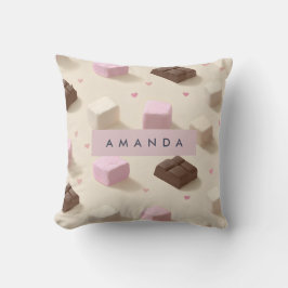 Gepersonaliseerde Schattigee pastelchocolade en ma Kussen