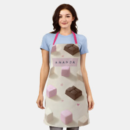 Gepersonaliseerde Schattigee pastelchocolade en ma Schort