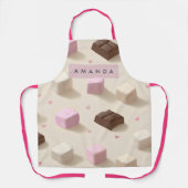 Gepersonaliseerde Schattigee pastelchocolade en ma Schort (Voorkant)