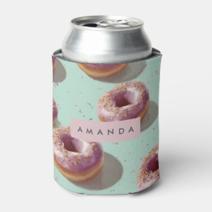 Gepersonaliseerde Schattigee Pasteldonuts & Sprink Blikjeskoeler