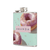 Gepersonaliseerde Schattigee Pasteldonuts & Sprink Heupfles (Links)